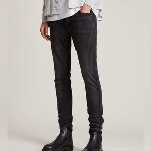 All Saints Black Wash Cigarette W30 Jeans